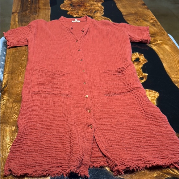 Eileen Fisher Dresses & Skirts - Eileen Fisher Terracotta Button-Up Dress